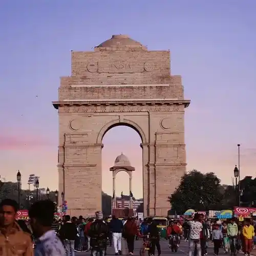 The India gate in delhi